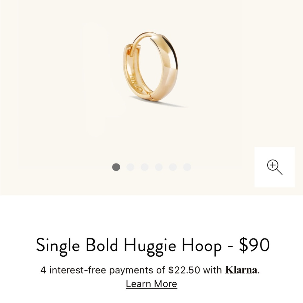 Mejuri Single 14k Yellow Gold Bold Huggie Hoop